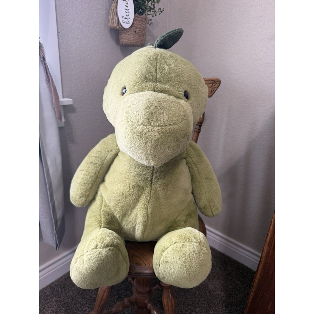 Animal Adventure Olive Green Dinosaur T-Rex Plush Stuffed Animal Soft Toy 21”